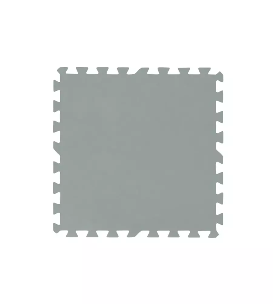 Tappeto per piscina bestway colore grigio 9 pezzi, 50x50 cm